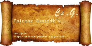 Csirmaz Gusztáv névjegykártya