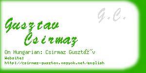 gusztav csirmaz business card